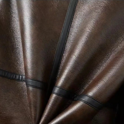 VogeLuxe | Men’s Shearling-Lined Aviator Winter Jacket 6