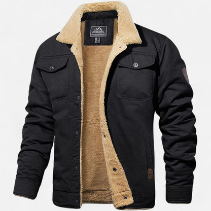 VogeLuxe | Men’s Sherpa-Collar Bomber Jacket 1
