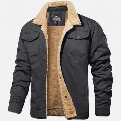 VogeLuxe | Men’s Sherpa-Collar Bomber Jacket 4