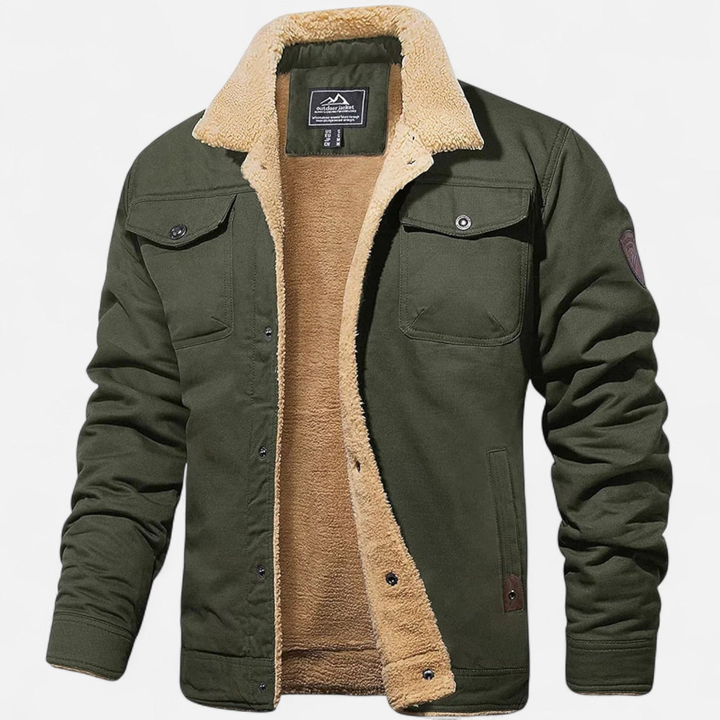 VogeLuxe | Men’s Sherpa-Collar Bomber Jacket 5