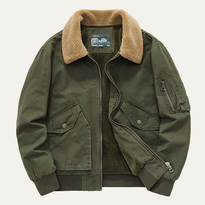 VogeLuxe | Men’s Sherpa-Lined Aviator Jacket 3