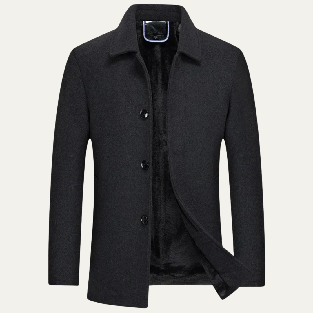 VogeLuxe | Men’s Sherpa-Lined Button Coat 0