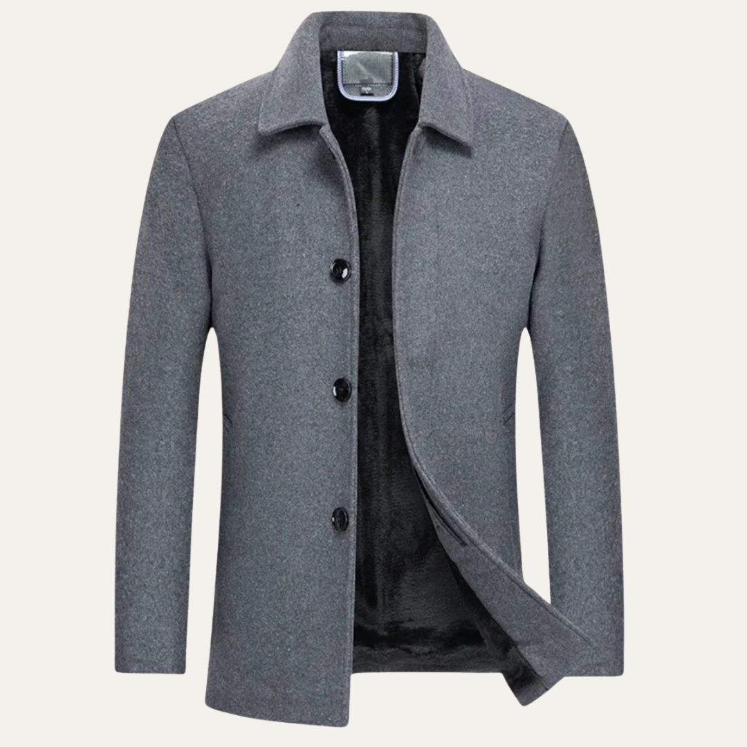 VogeLuxe | Men’s Sherpa-Lined Button Coat 1
