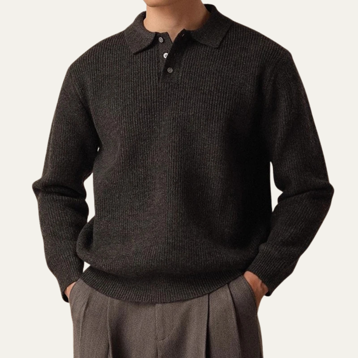 VogeLuxe | Men’s Sherpa-Lined Quarter-Zip Sweatshirt 4