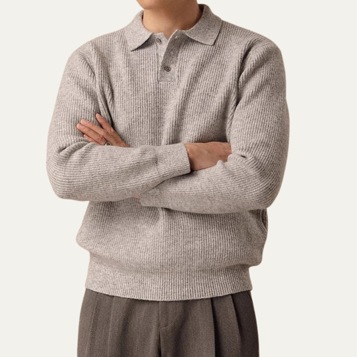 VogeLuxe | Men’s Sherpa-Lined Quarter-Zip Sweatshirt 5