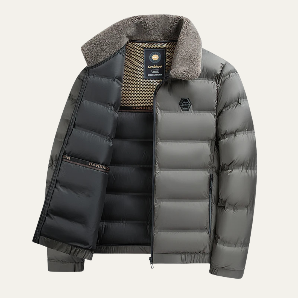 VogeLuxe | Men’s Sherpa Collar Puffer Jacket 3