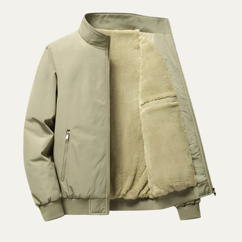 VogeLuxe | Men’s Sherpa Lined Bomber Jacket 0