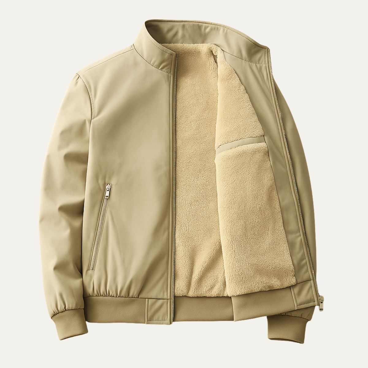 VogeLuxe | Men’s Sherpa Lined Bomber Jacket 1