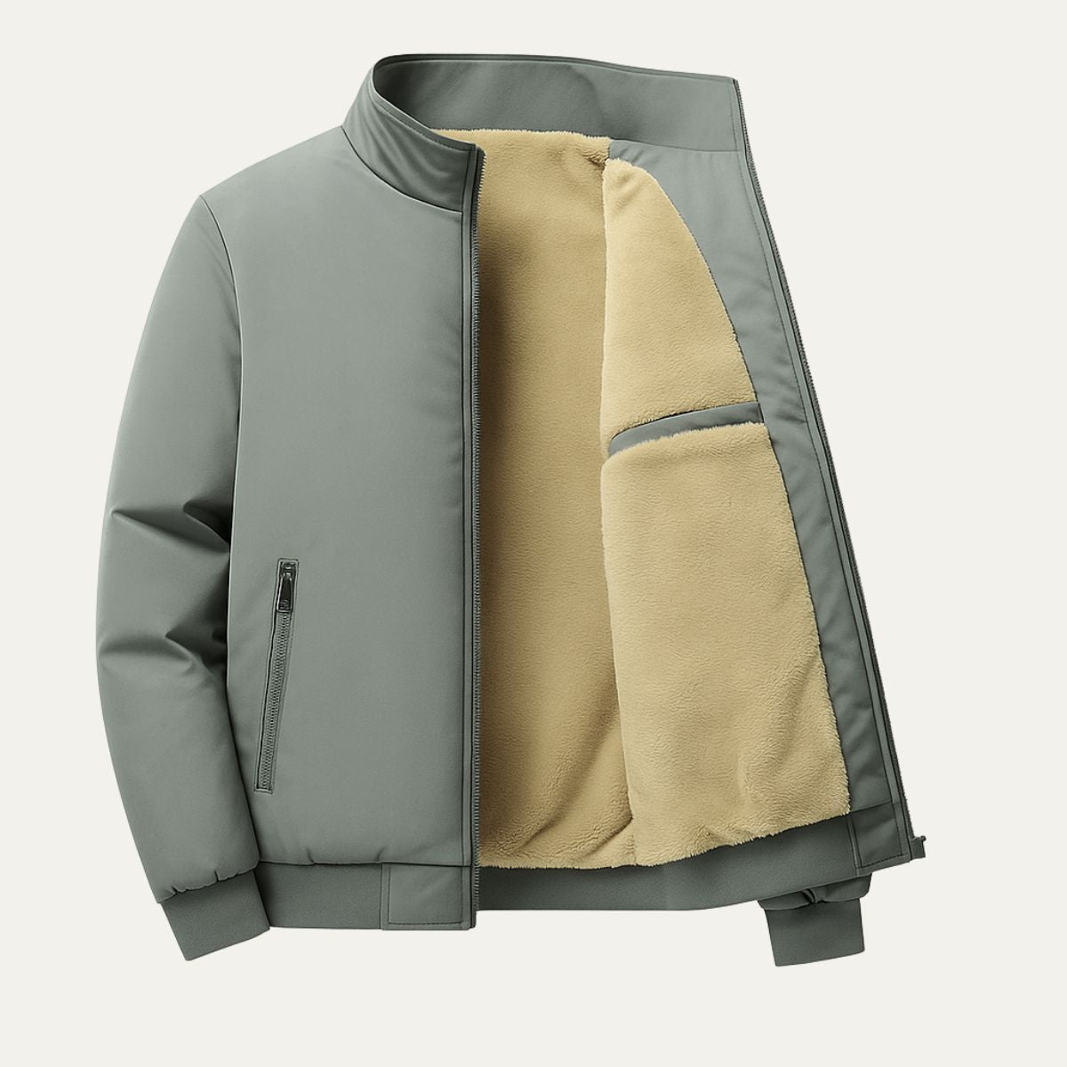 VogeLuxe | Men’s Sherpa Lined Bomber Jacket 2