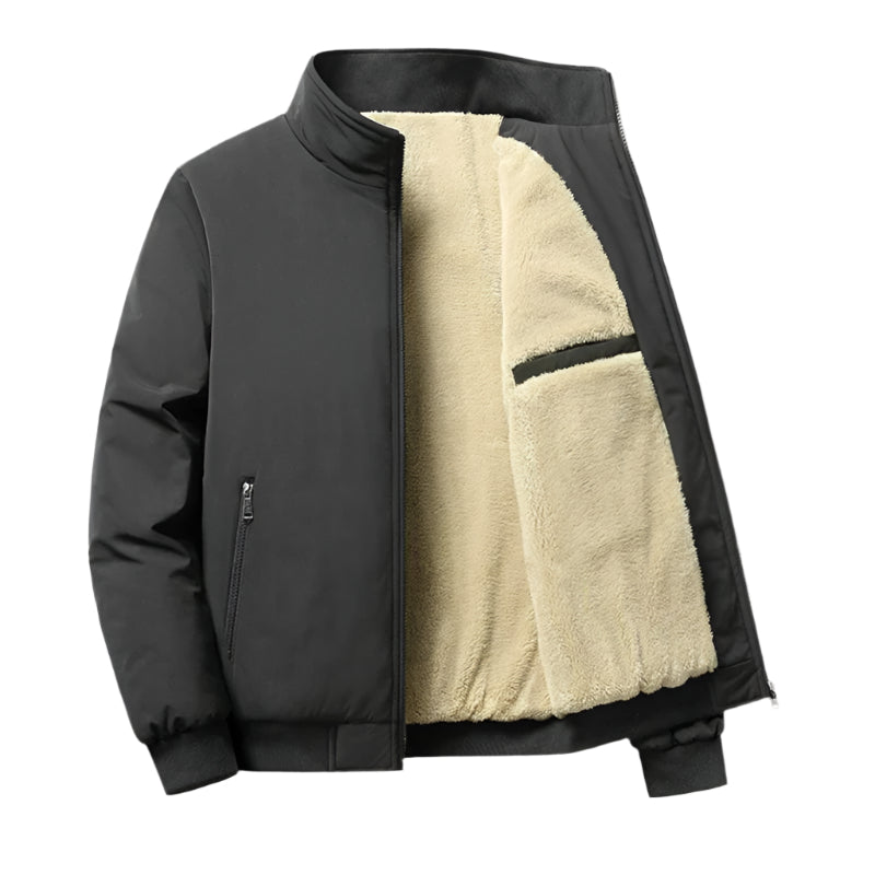 VogeLuxe | Men’s Sherpa Lined Bomber Jacket 5
