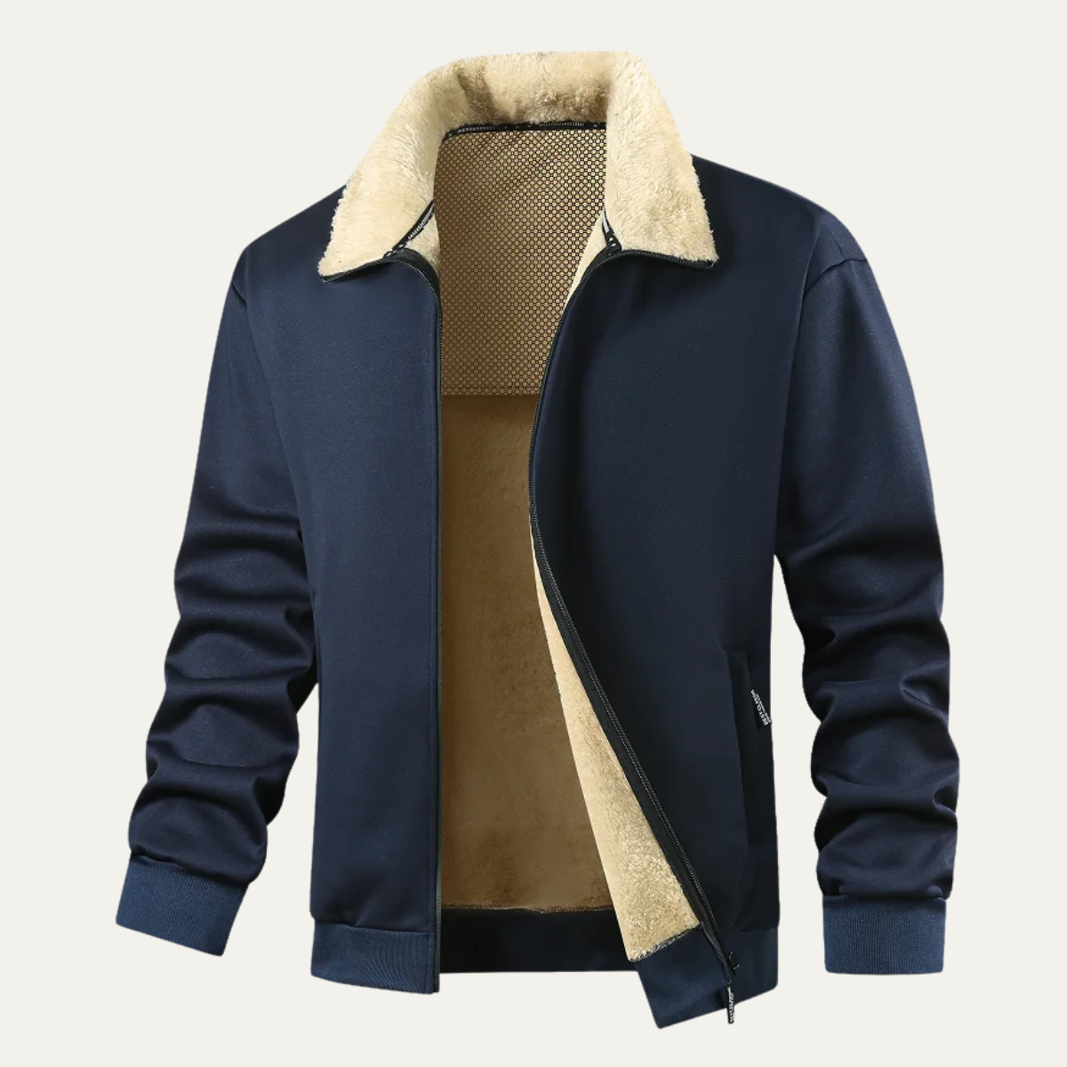 VogeLuxe | Men’s Sherpa Lined Smooth Shell Jacket 0