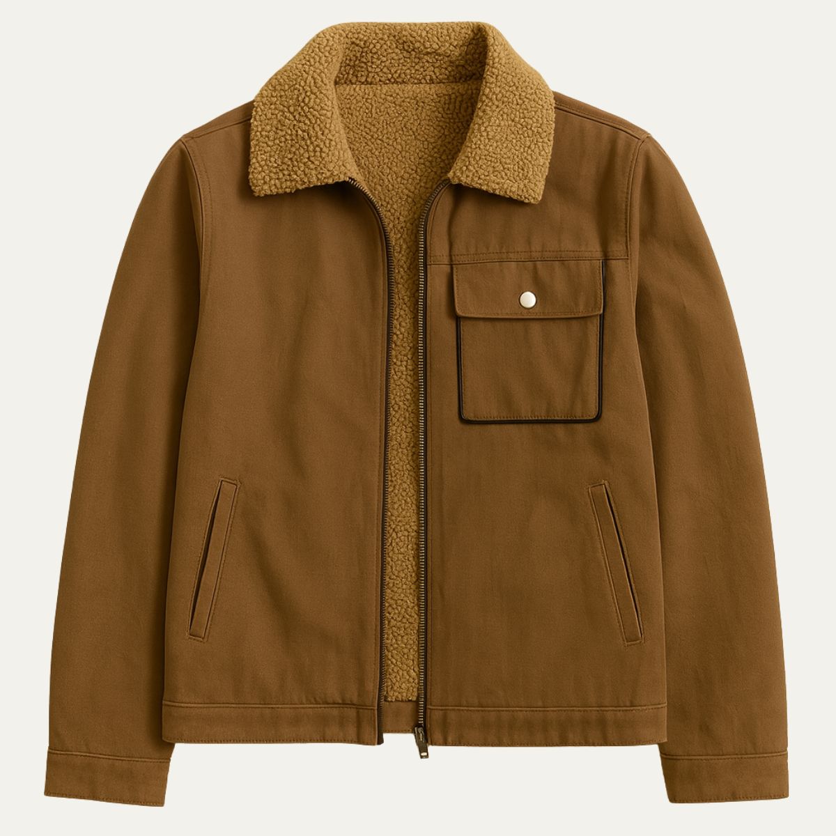 VogeLuxe | Men’s Sherpa Lined Work Jacket 2