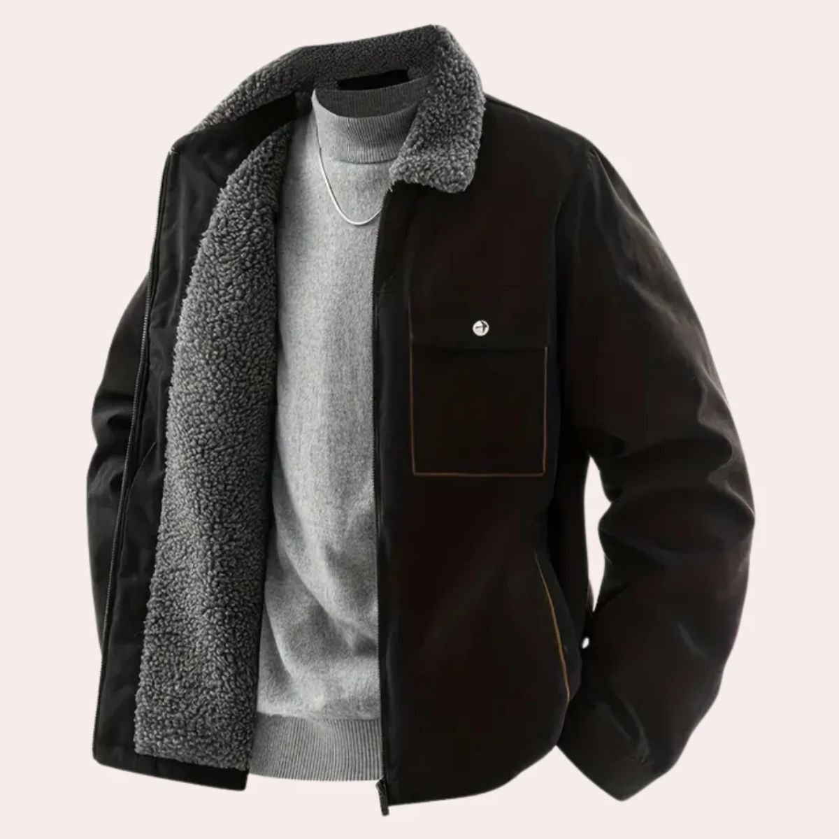 VogeLuxe | Men’s Sherpa Lined Work Jacket 5