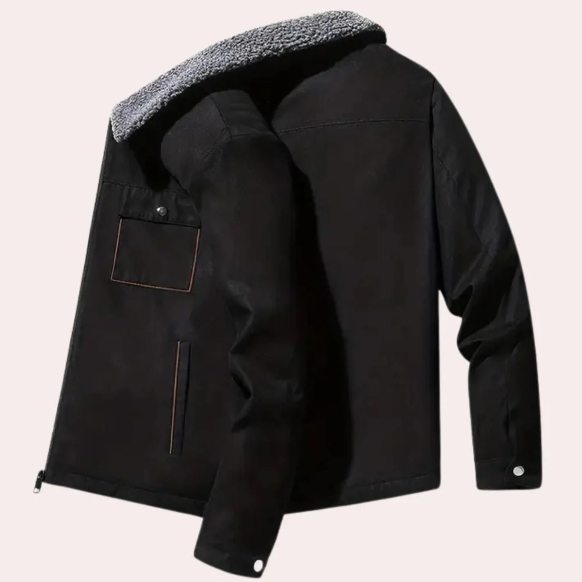 VogeLuxe | Men’s Sherpa Lined Work Jacket 6