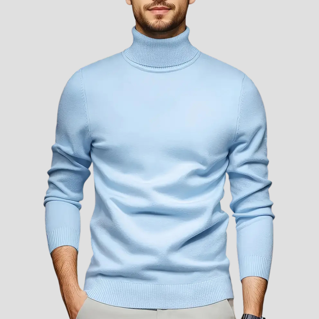VogeLuxe | Men’s Sleek Fitted Turtleneck Sweater 0