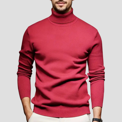 VogeLuxe | Men’s Sleek Fitted Turtleneck Sweater 3