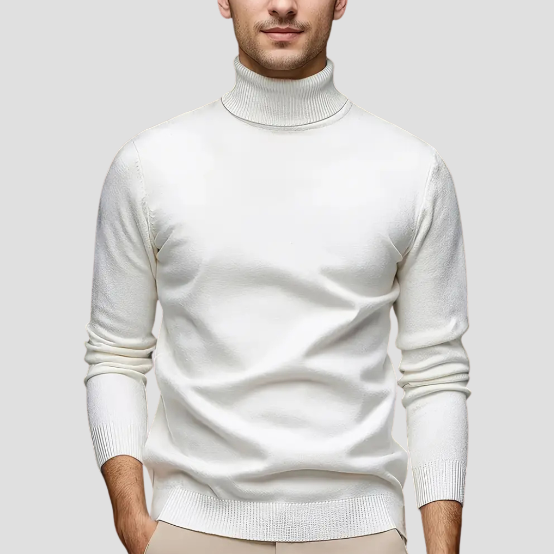 VogeLuxe | Men’s Sleek Fitted Turtleneck Sweater 5