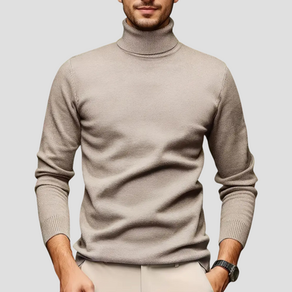 VogeLuxe | Men’s Sleek Fitted Turtleneck Sweater 6