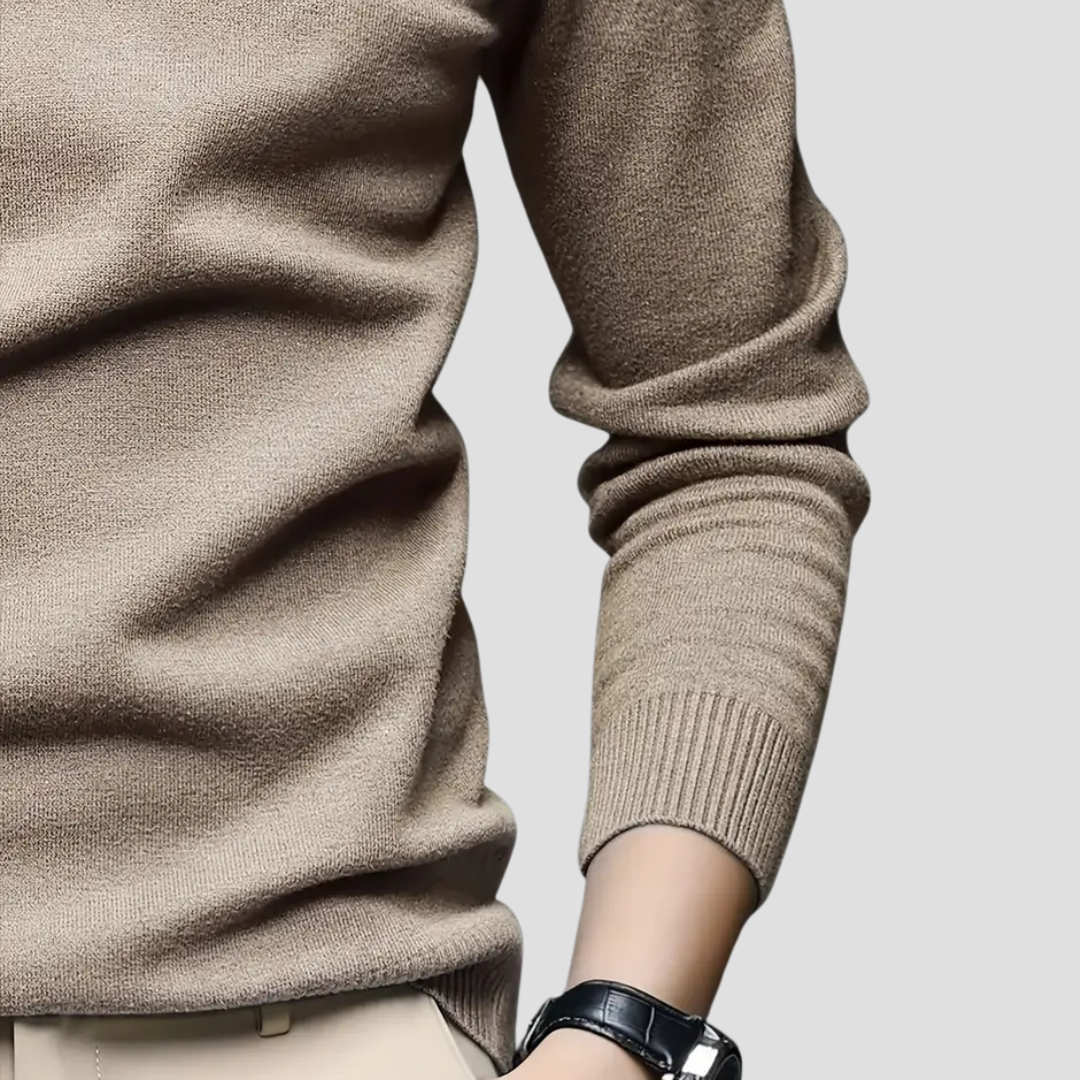 VogeLuxe | Men’s Sleek Fitted Turtleneck Sweater 7