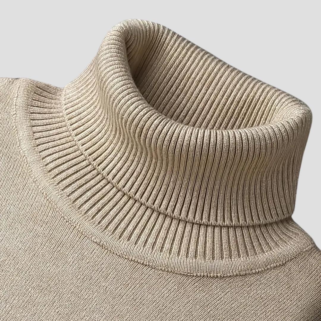 VogeLuxe | Men’s Sleek Fitted Turtleneck Sweater 8