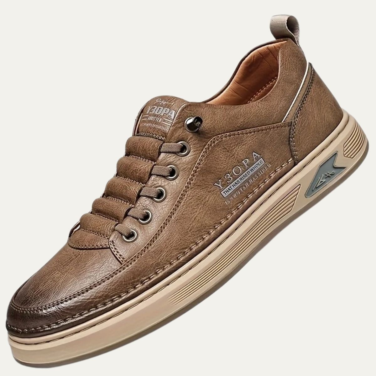 VogeLuxe | Men’s Sleek Leather Accent Sneakers 0