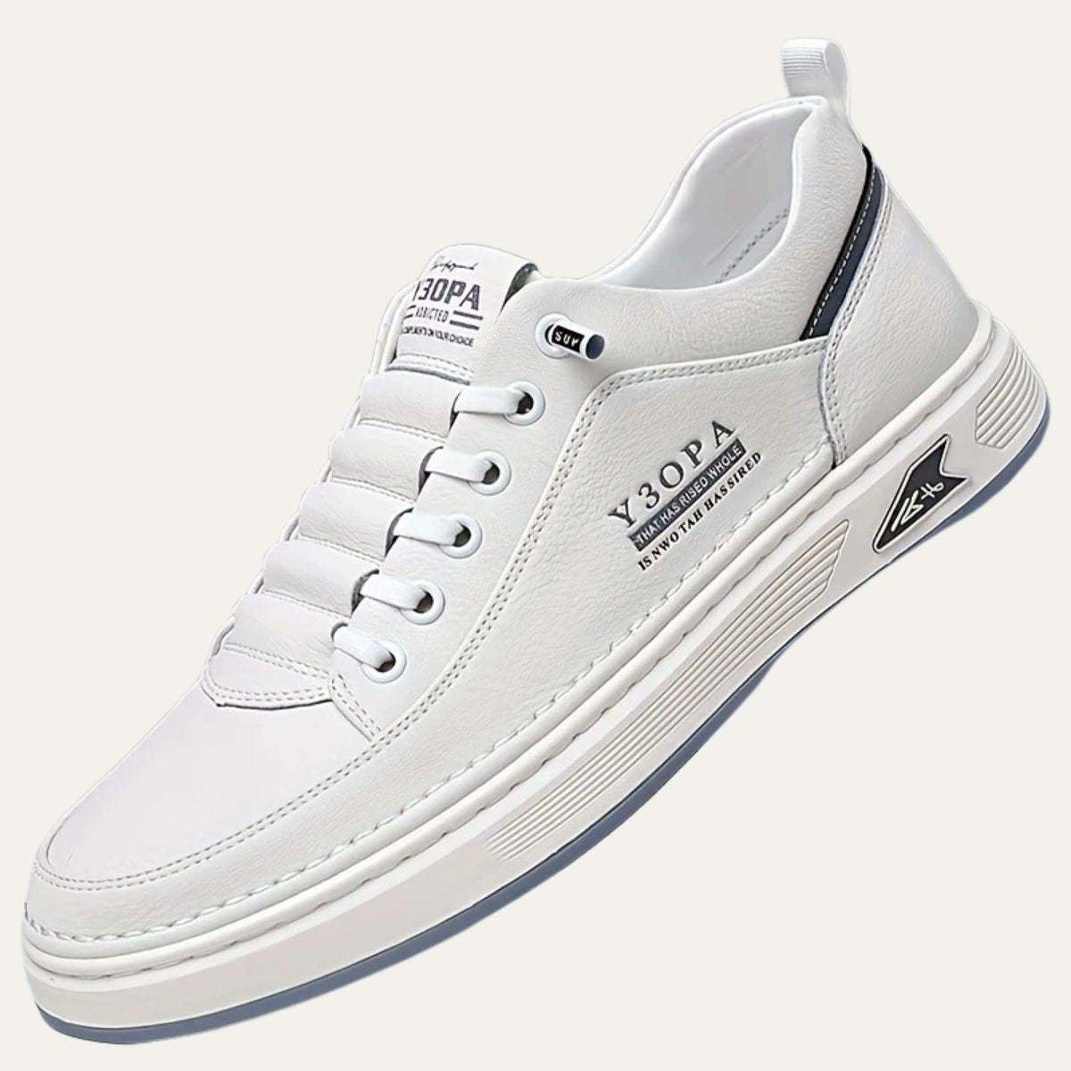 VogeLuxe | Men’s Sleek Leather Accent Sneakers 3