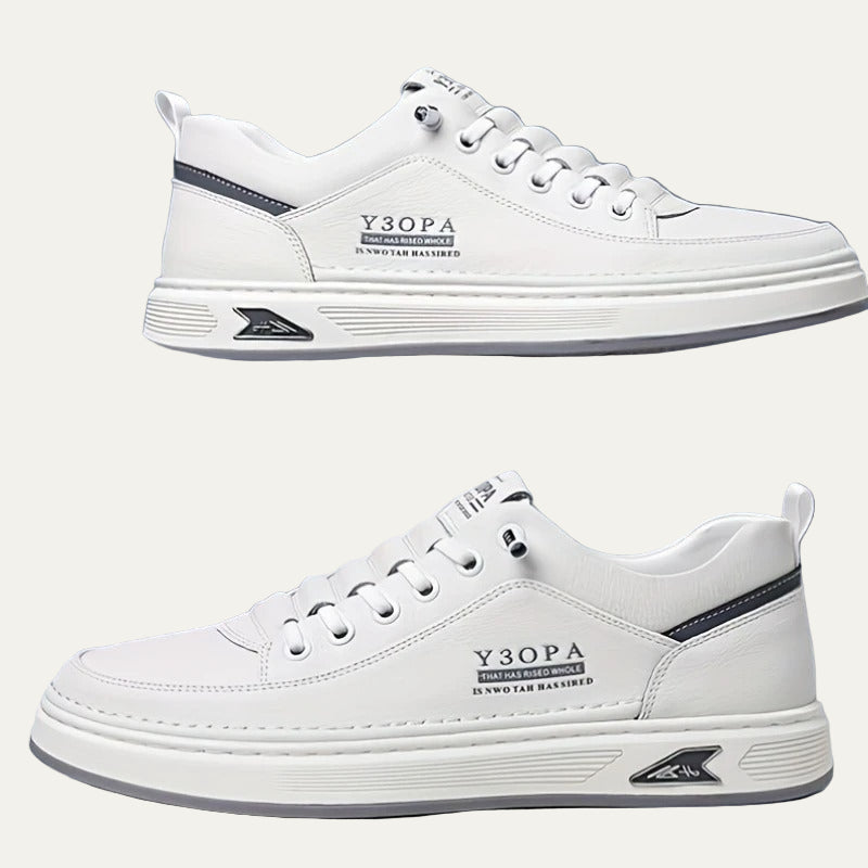 VogeLuxe | Men’s Sleek Leather Accent Sneakers 5