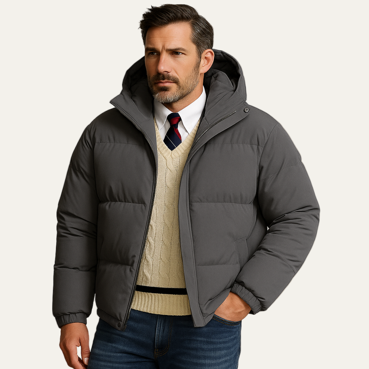 VogeLuxe | Men’s Sleek Puffer Jacket 3