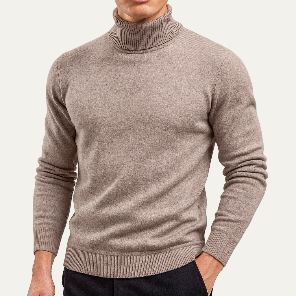 VogeLuxe | Men’s Sleek Roll-Neck Turtleneck Sweater 0