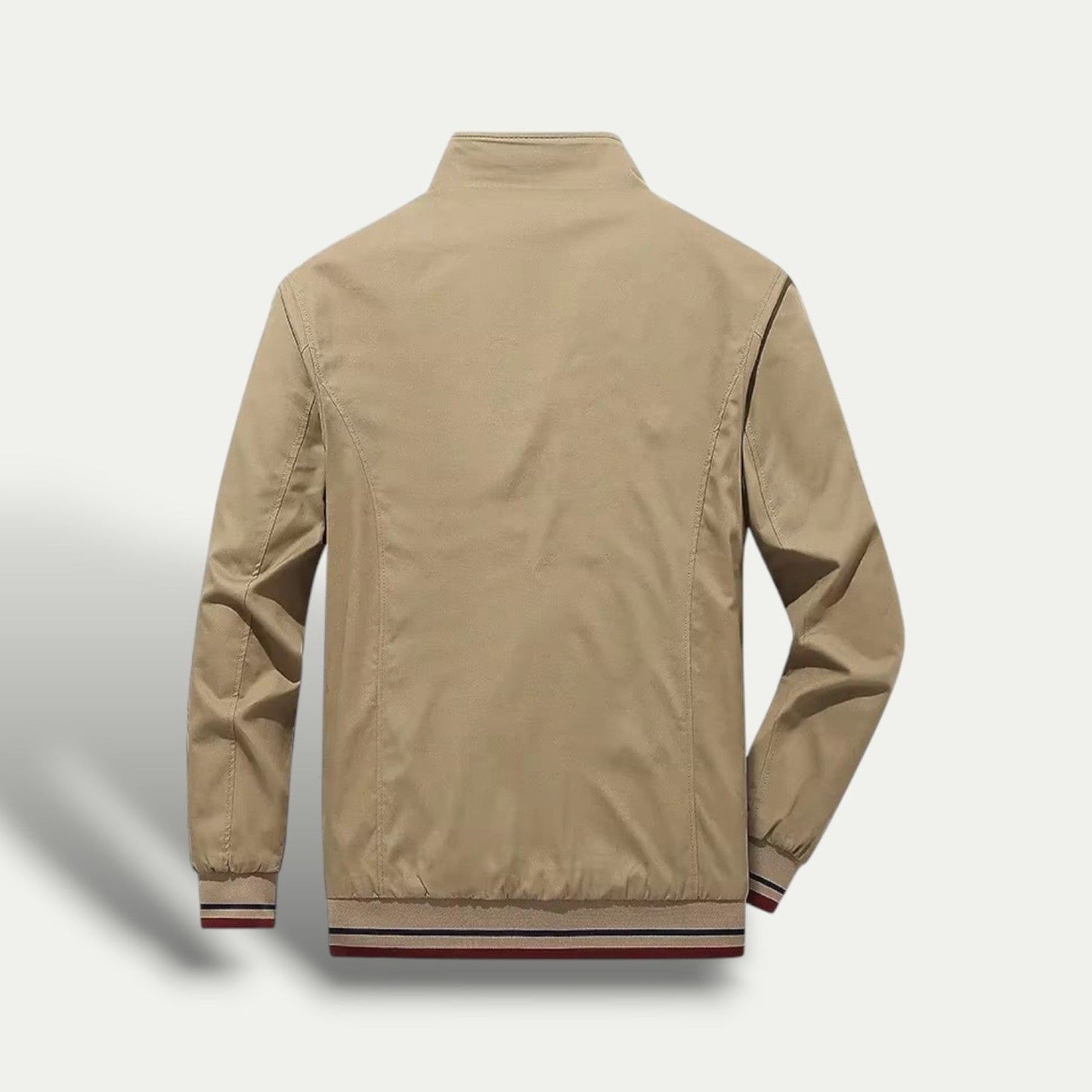 VogeLuxe | Men’s Sleek Striped-Collar Windbreaker 2