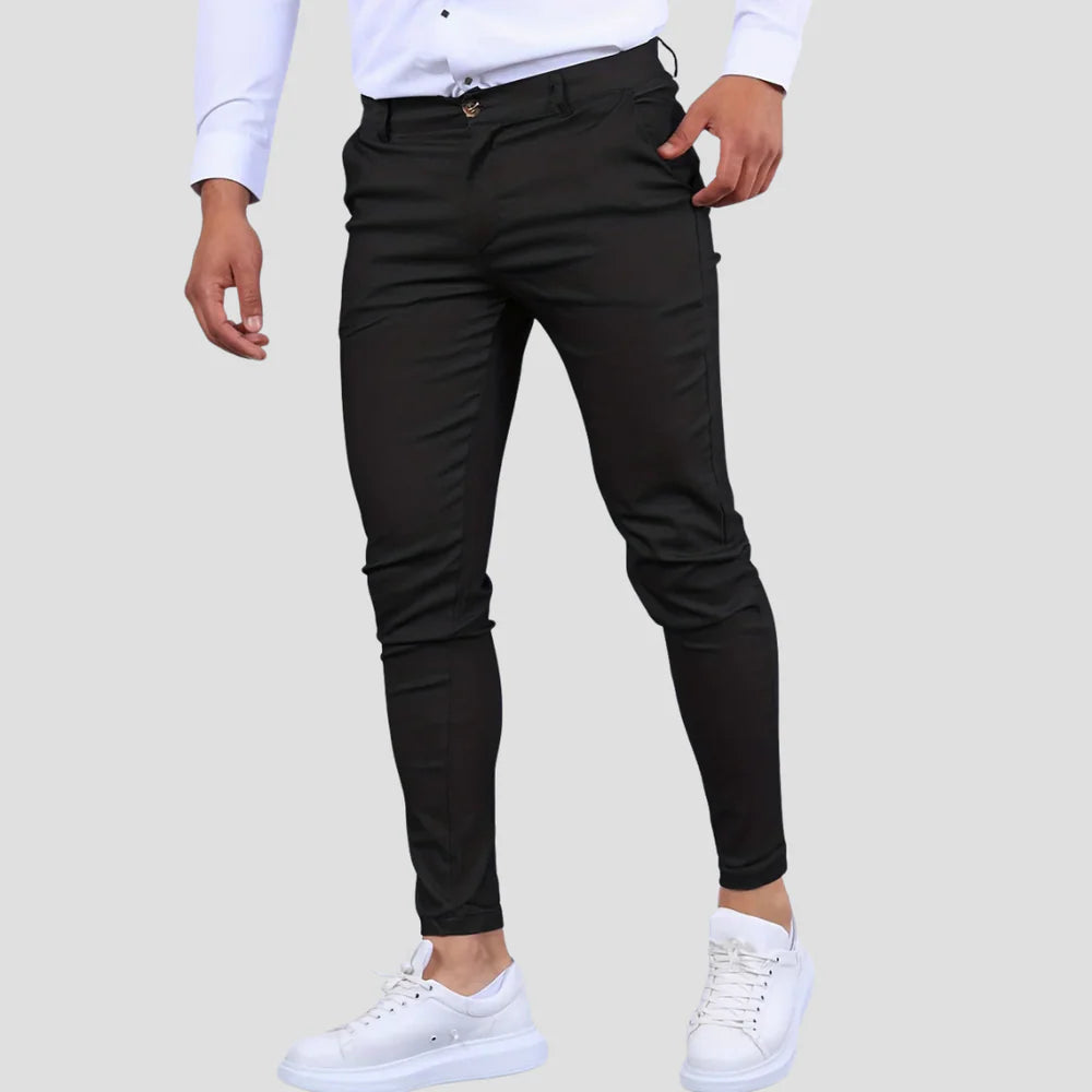 VogeLuxe | Men’s Slim-Fit Ankle-Length Trousers 4
