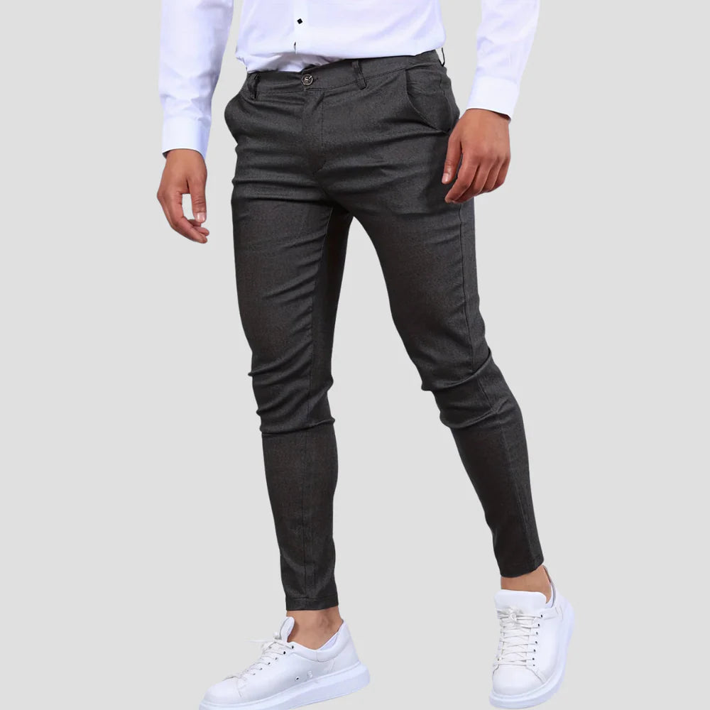 VogeLuxe | Men’s Slim-Fit Ankle-Length Trousers 5