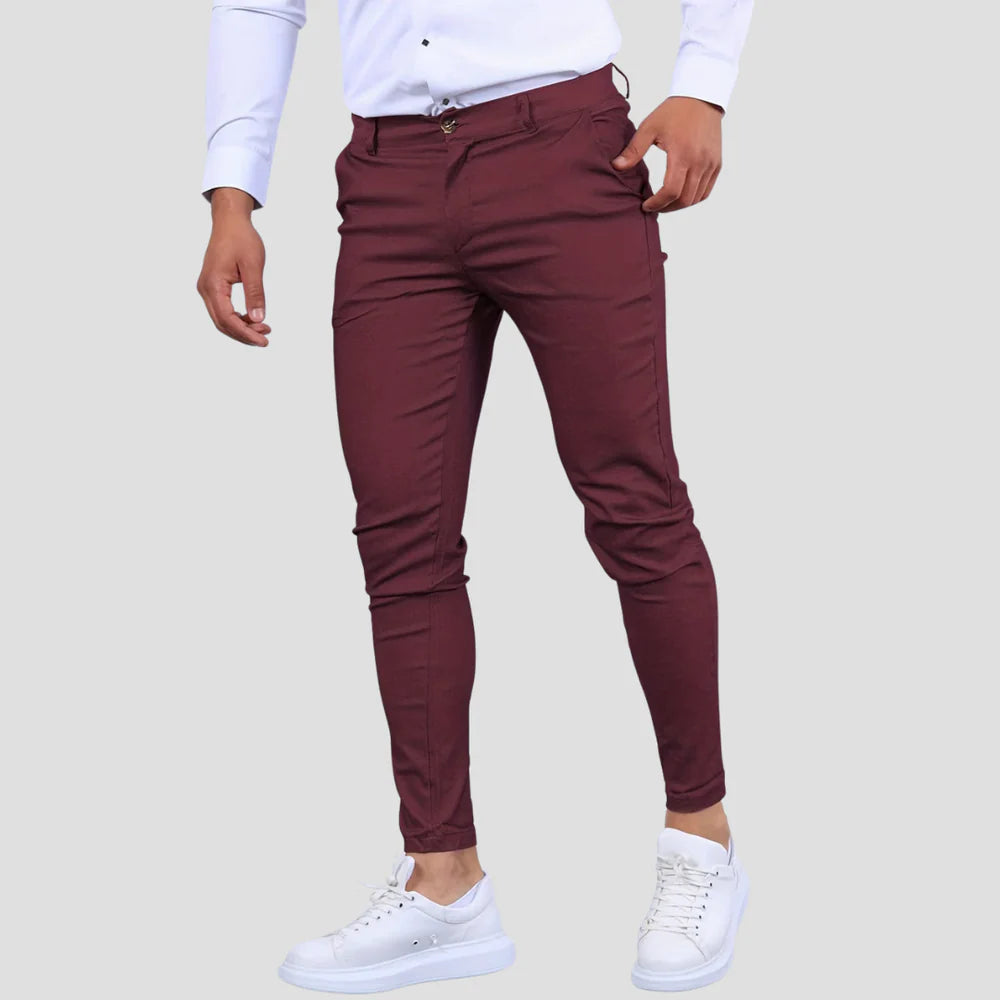 VogeLuxe | Men’s Slim-Fit Ankle-Length Trousers 6