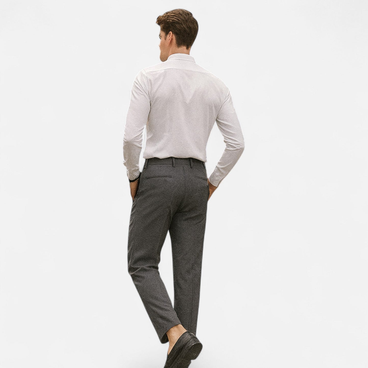 VogeLuxe | Men’s Slim-Fit Cropped Dress Trousers 3