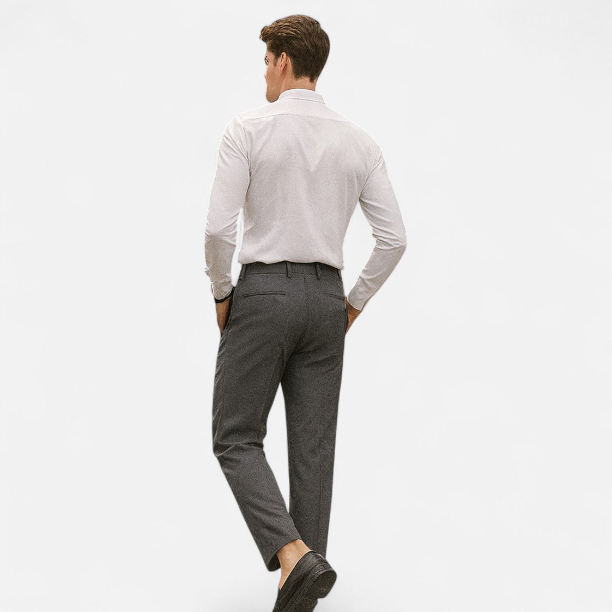 VogeLuxe | Men’s Slim-Fit Cropped Dress Trousers 3