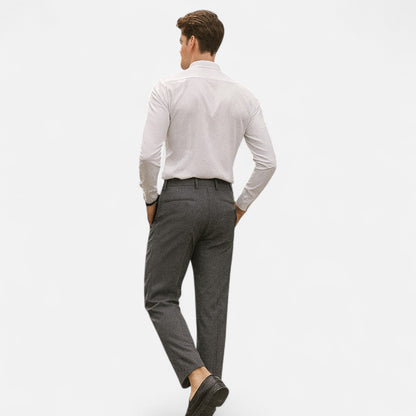VogeLuxe | Men’s Slim-Fit Cropped Dress Trousers 3