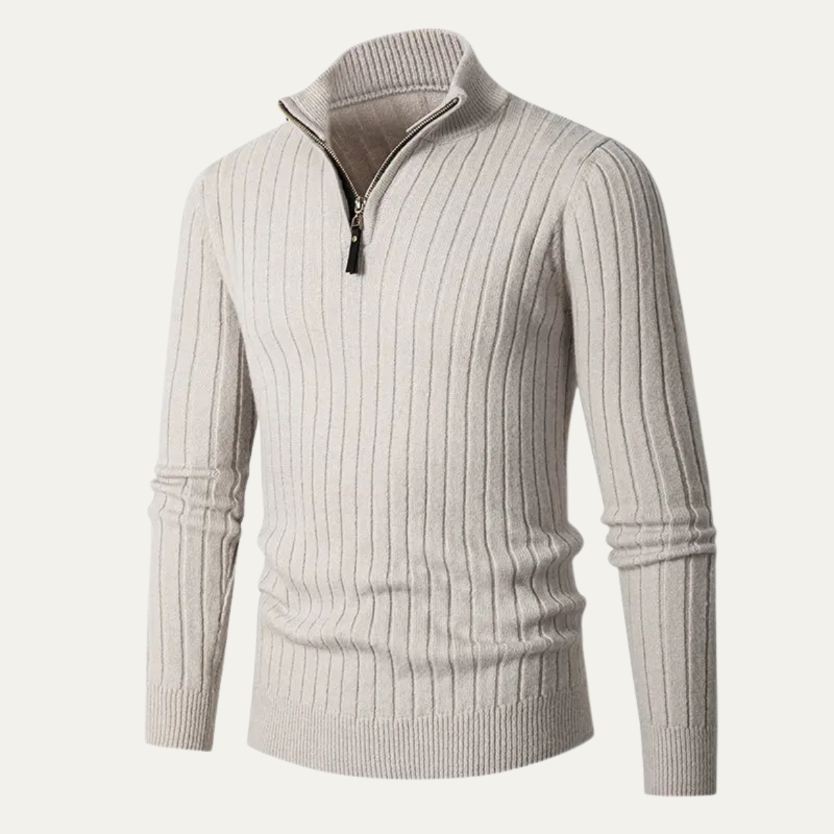 VogeLuxe | Men’s Slim-Fit Half-Zip Mock Neck Sweater 0