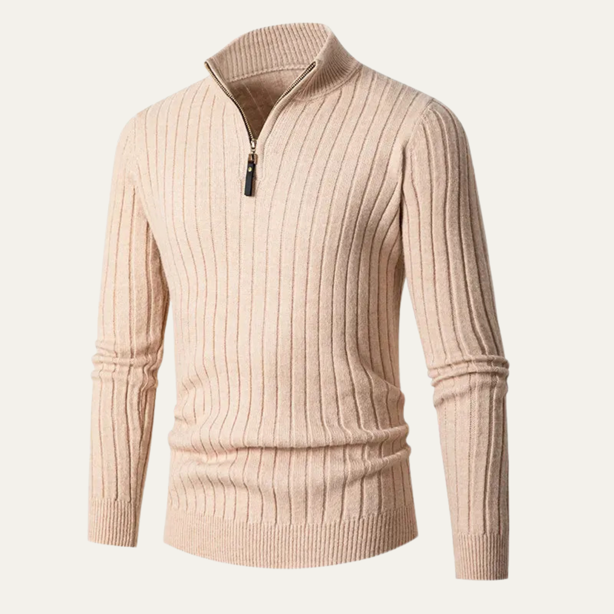VogeLuxe | Men’s Slim-Fit Half-Zip Mock Neck Sweater 10