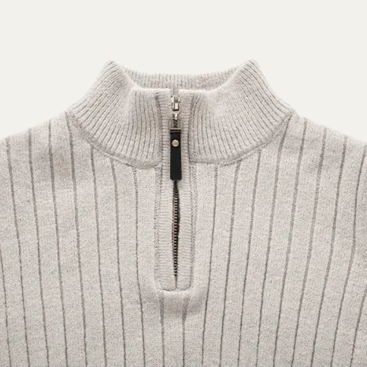 VogeLuxe | Men’s Slim-Fit Half-Zip Mock Neck Sweater 4