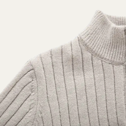 VogeLuxe | Men’s Slim-Fit Half-Zip Mock Neck Sweater 6