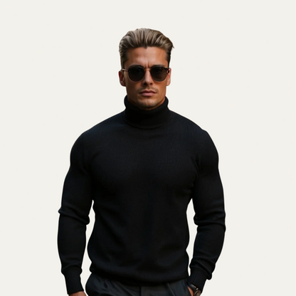 VogeLuxe | Men’s Slim-Fit Knit Turtleneck Sweater 1