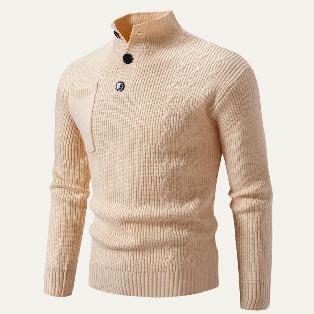 VogeLuxe | Men’s Slim-Fit Ribbed Knit Sweater 2