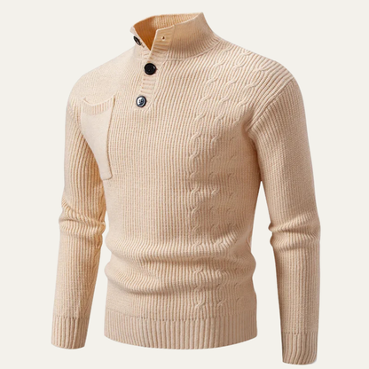 VogeLuxe | Men’s Slim-Fit Ribbed Knit Sweater 2