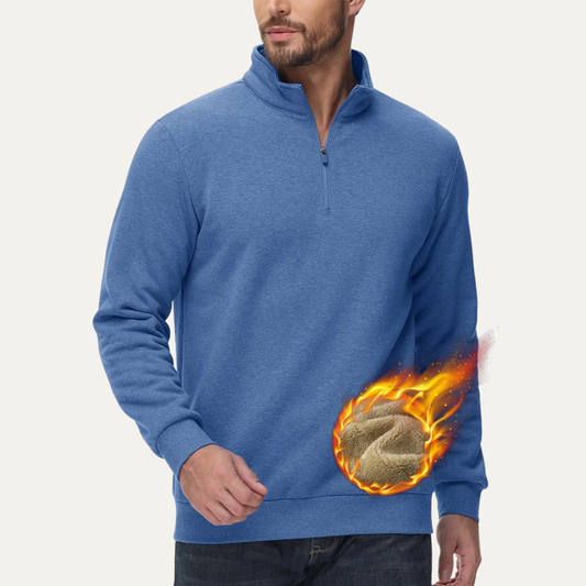 VogeLuxe | Men’s Slim-Fit Ribbed Mock Neck Sweater 0
