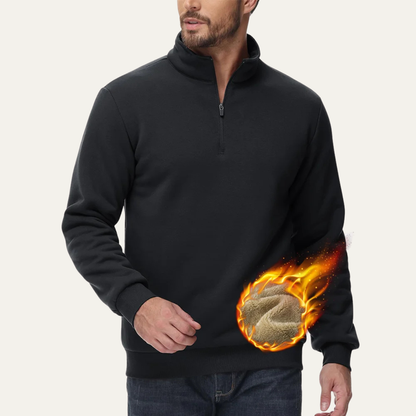 VogeLuxe | Men’s Slim-Fit Ribbed Mock Neck Sweater 2