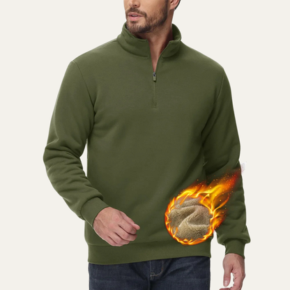 VogeLuxe | Men’s Slim-Fit Ribbed Mock Neck Sweater 3