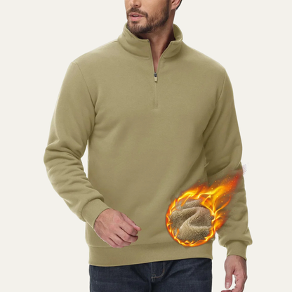 VogeLuxe | Men’s Slim-Fit Ribbed Mock Neck Sweater 4