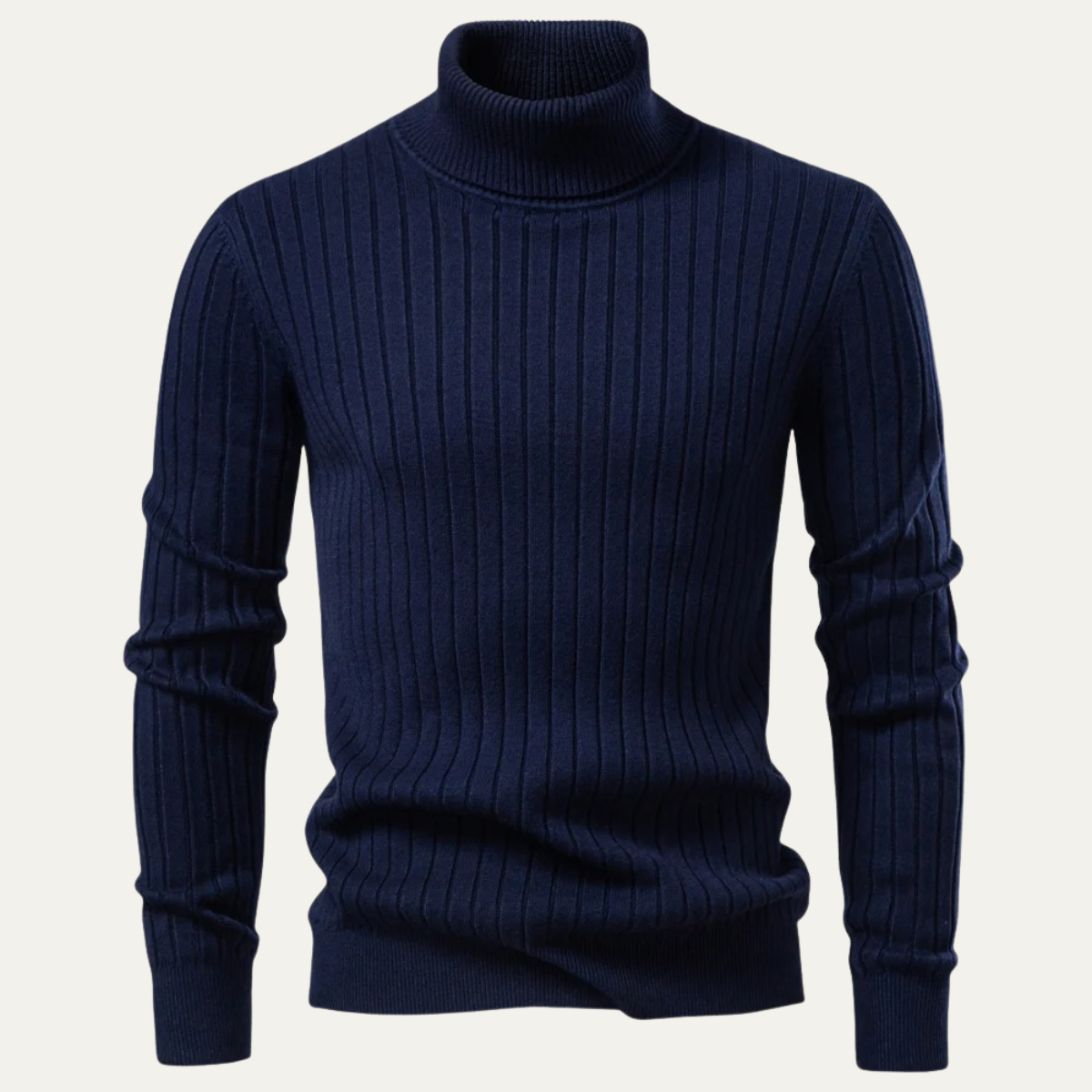 VogeLuxe | Men’s Slim-Fit Turtleneck Ribbed Sweater 11