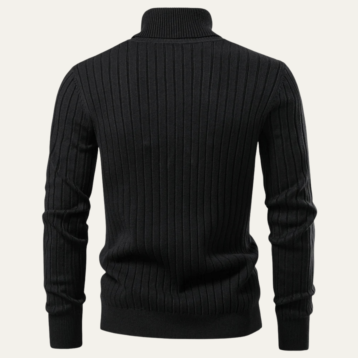 VogeLuxe | Men’s Slim-Fit Turtleneck Ribbed Sweater 3