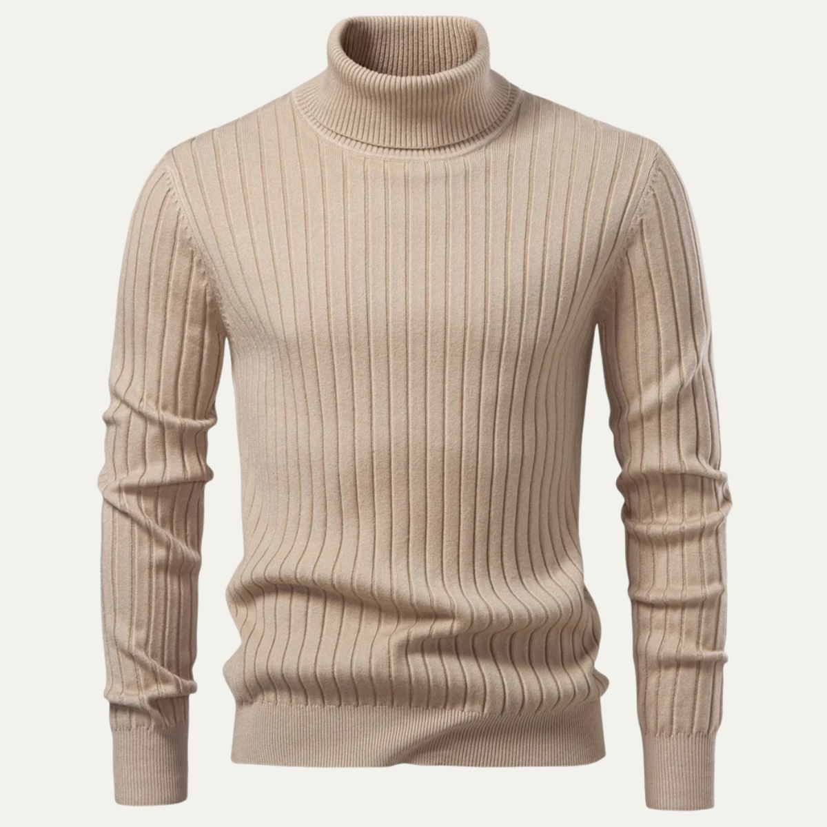 VogeLuxe | Men’s Slim-Fit Turtleneck Ribbed Sweater 9